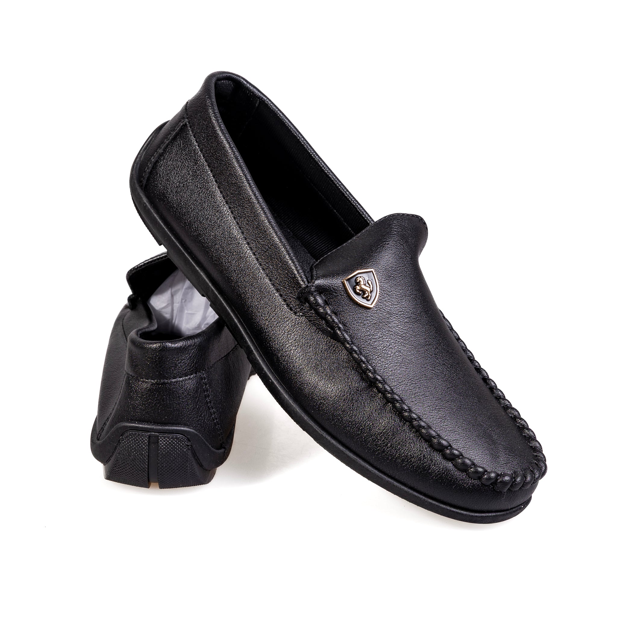 S599-1 Black – Stylish Men’s High-Class Eco-Suede Shoes