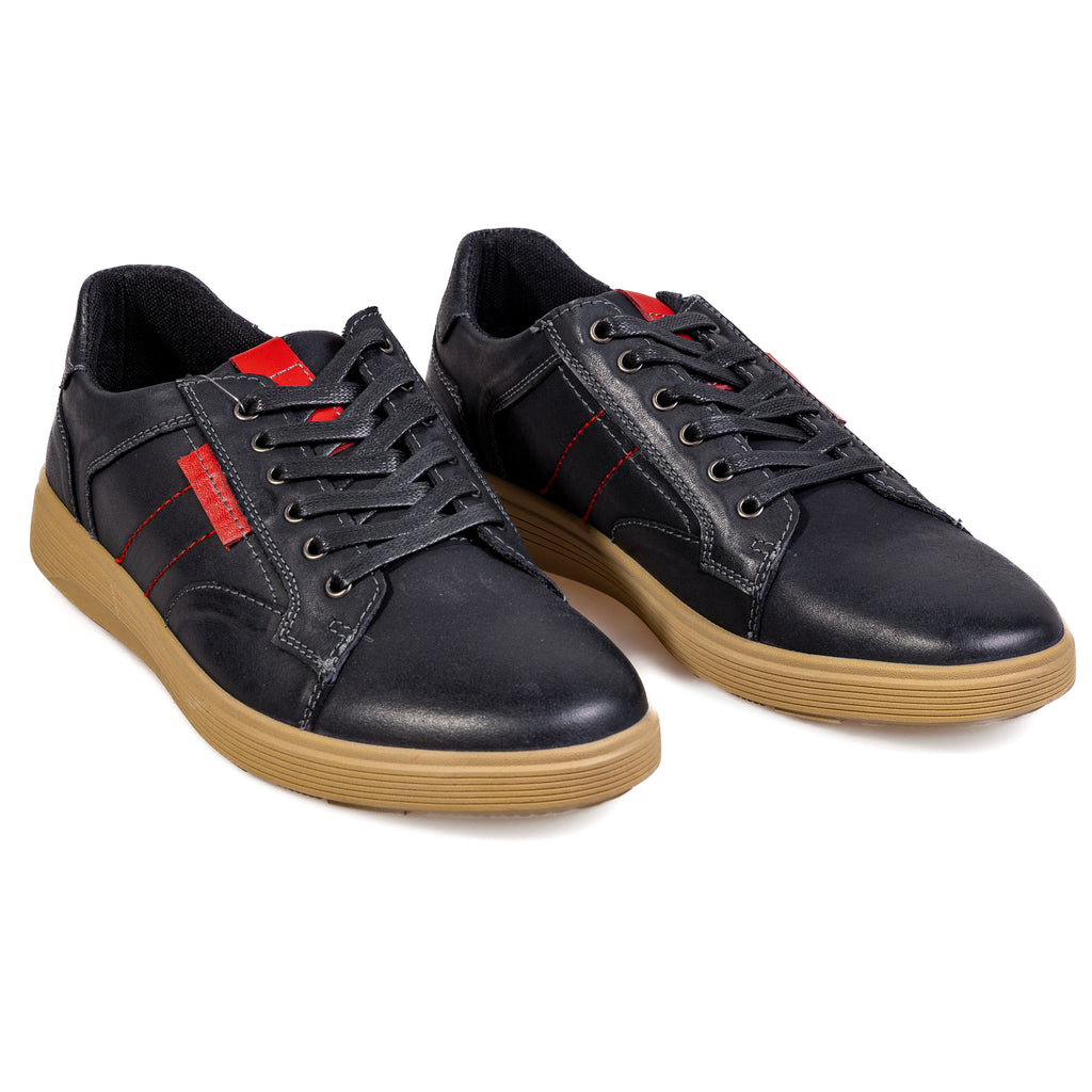 K329-1 Black – Premium Men’s Genuine Leather Everyday Shoes