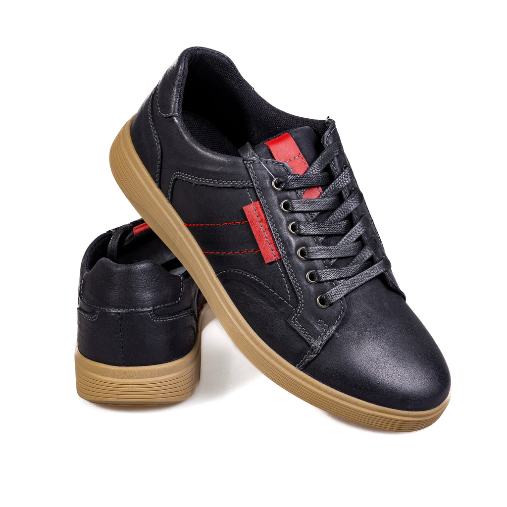 K329-1 Black – Premium Men’s Genuine Leather Everyday Shoes