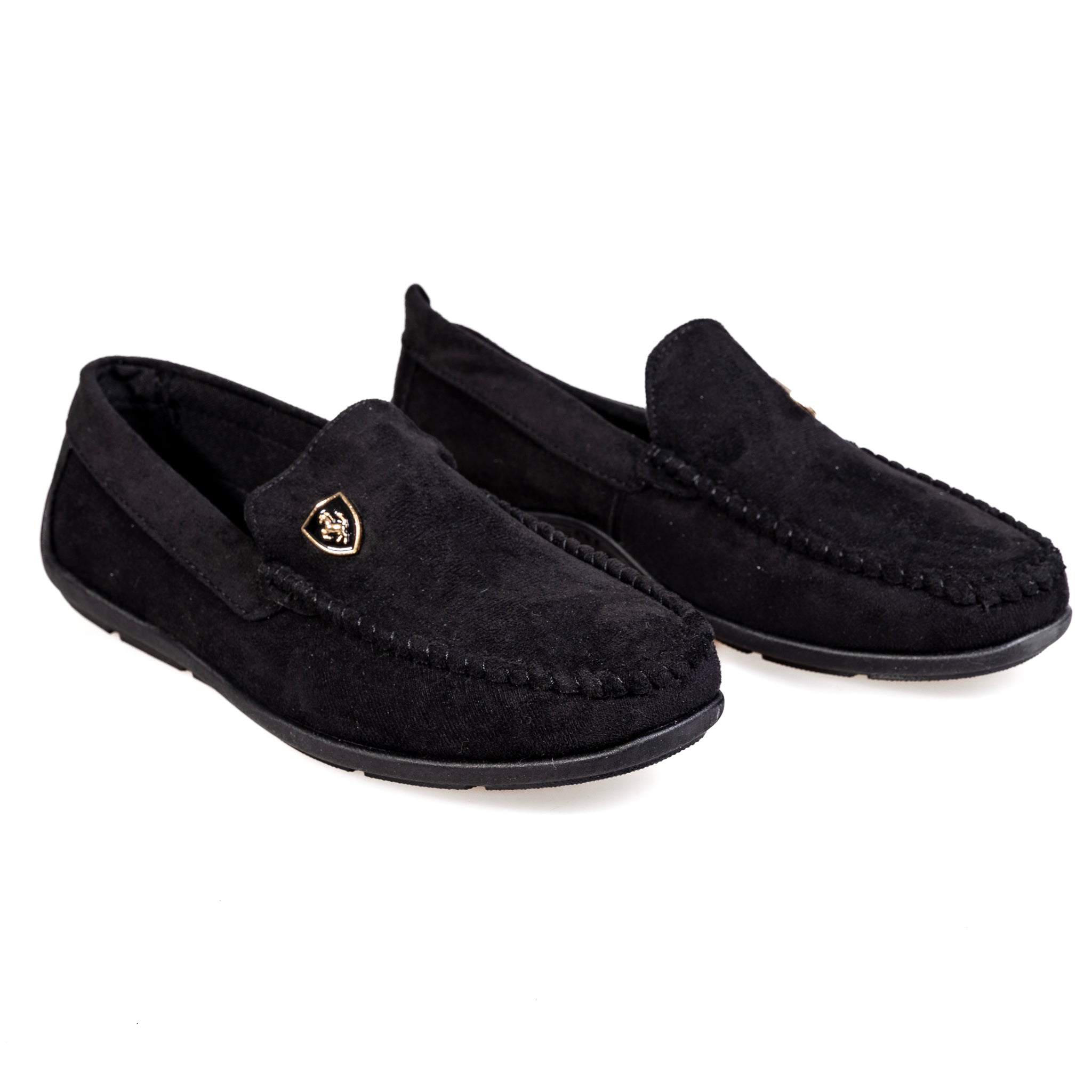 S599-3 Black – Stylish Men’s High-Class Eco-Suede Shoes