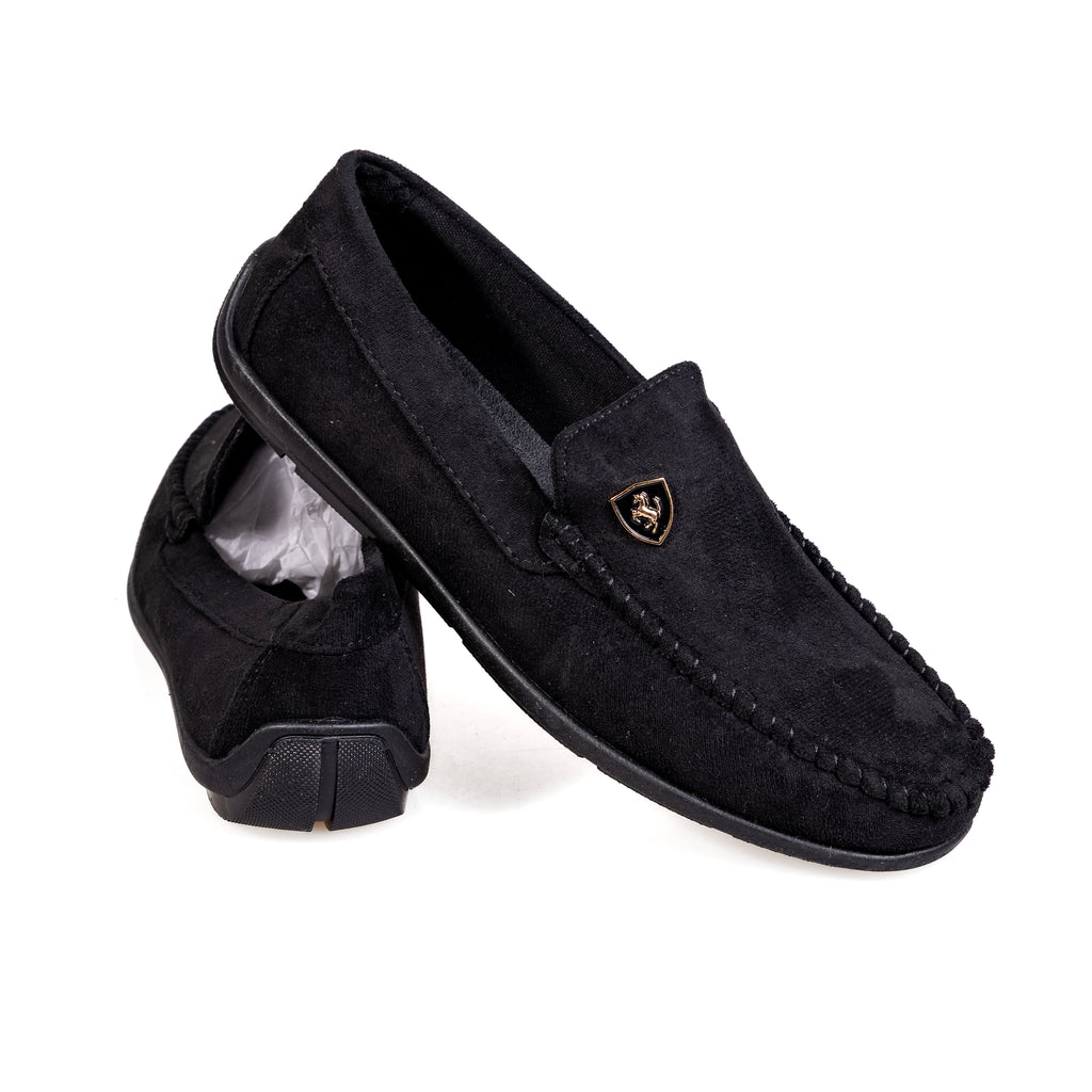 S599-3 Black – Stylish Men’s High-Class Eco-Suede Shoes