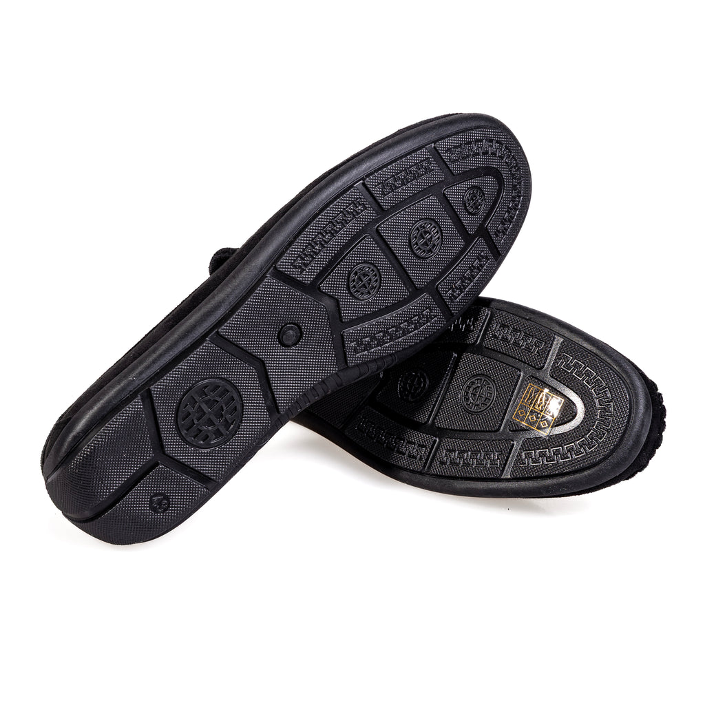 S599-3 Black – Stylish Men’s High-Class Eco-Suede Shoes