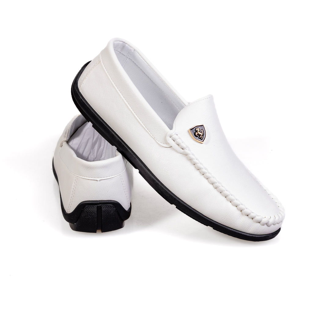 S599-2 White – Stylish Men’s High-Class Eco-Suede Shoes