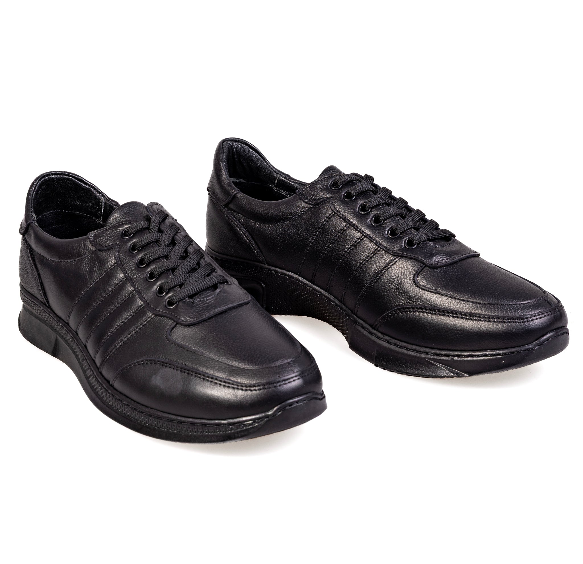 7022 Black – Premium Men’s Genuine Leather Everyday Shoes