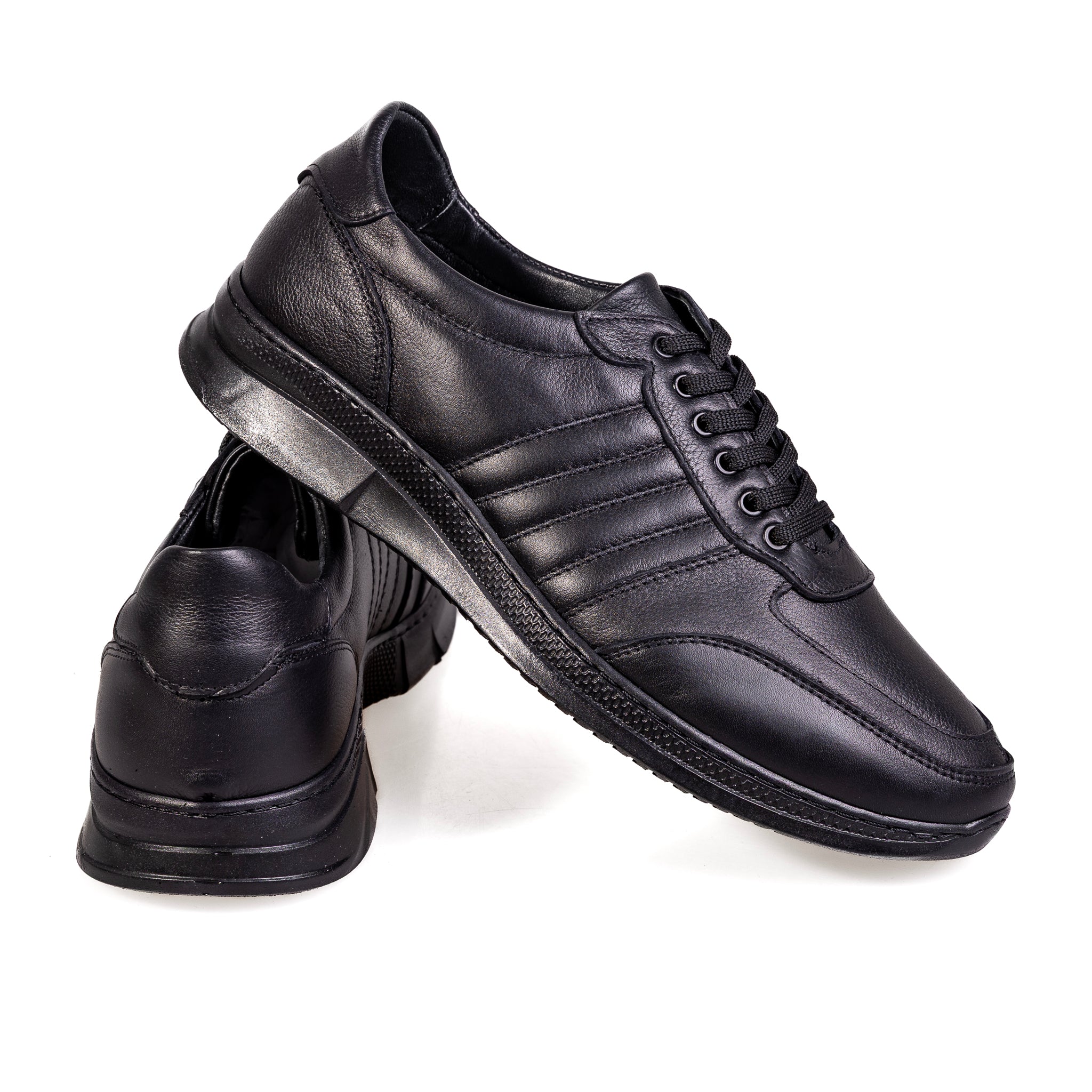 7022 Black – Premium Men’s Genuine Leather Everyday Shoes