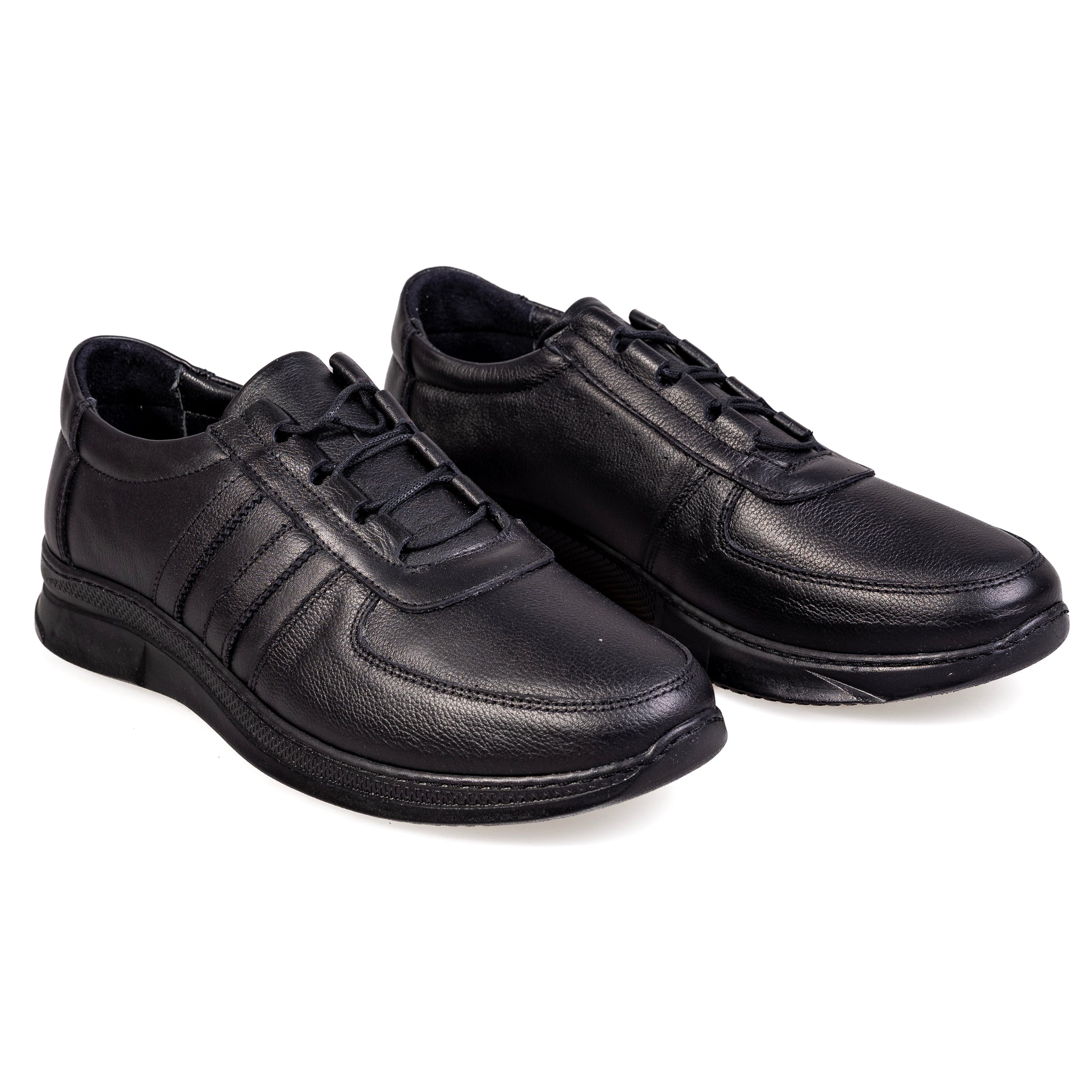 7021 Black – Premium Men’s Genuine Leather Everyday Shoes