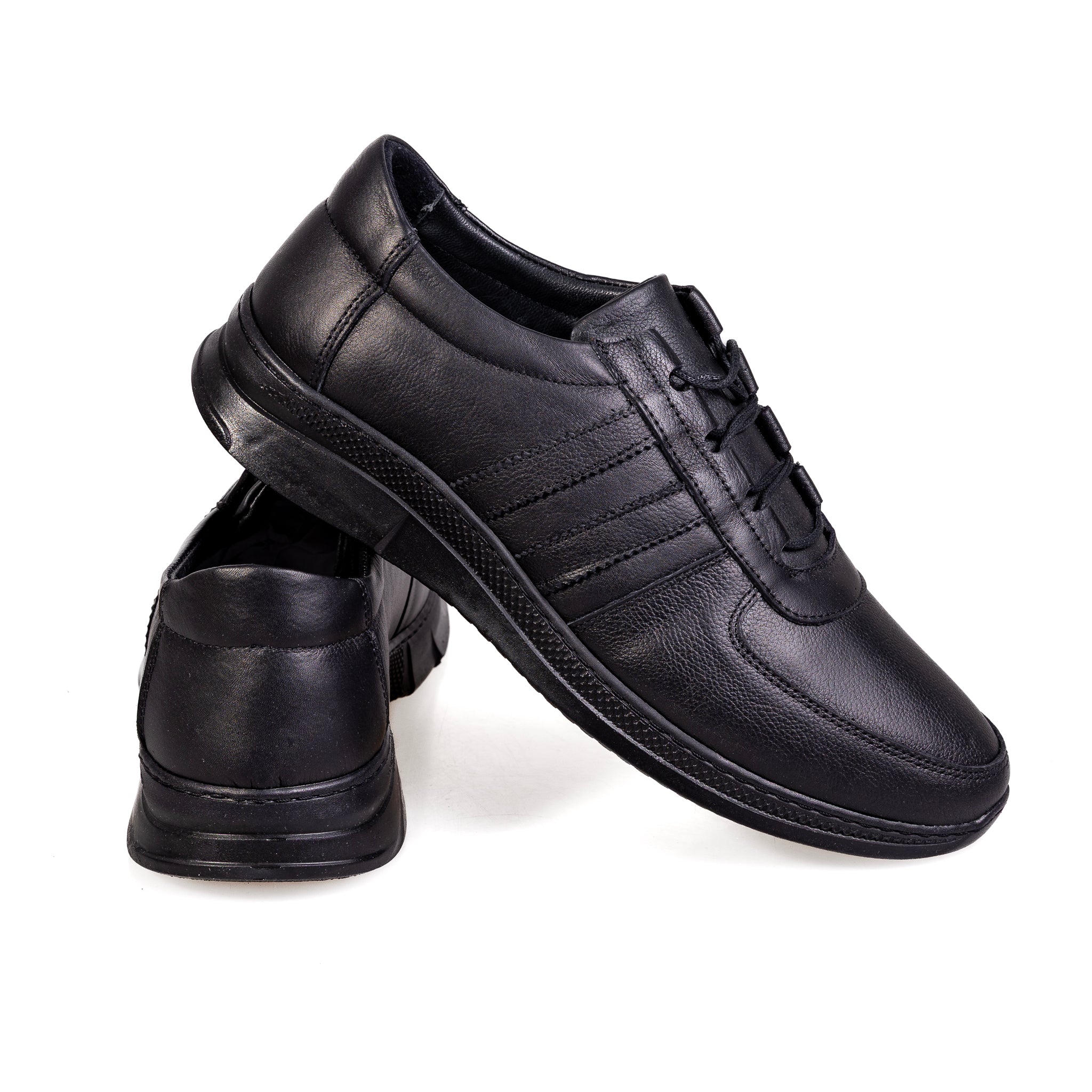 7021 Black – Premium Men’s Genuine Leather Everyday Shoes