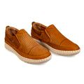 7062 Brown – Men’s Perforated Genuine Leather Casual Shoes