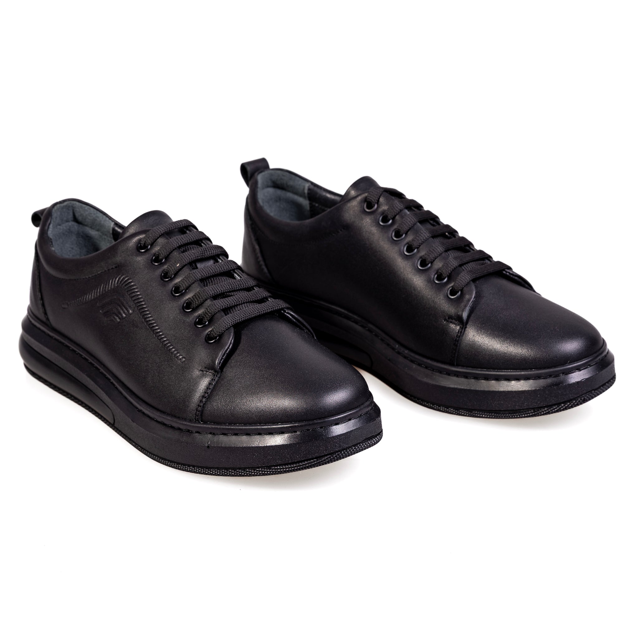 7049 Black – Premium Men’s Genuine Leather Everyday Shoes