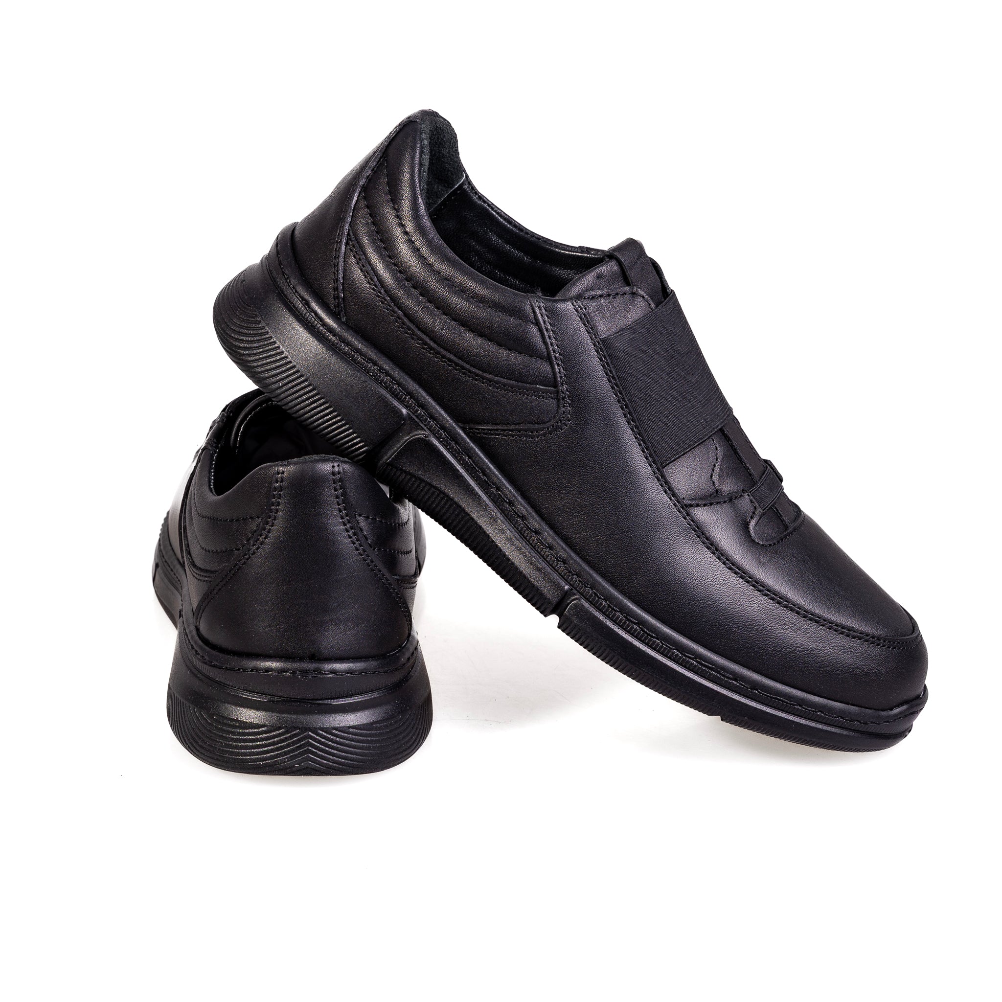 7048 Black – Premium Men’s Genuine Leather Everyday Shoes