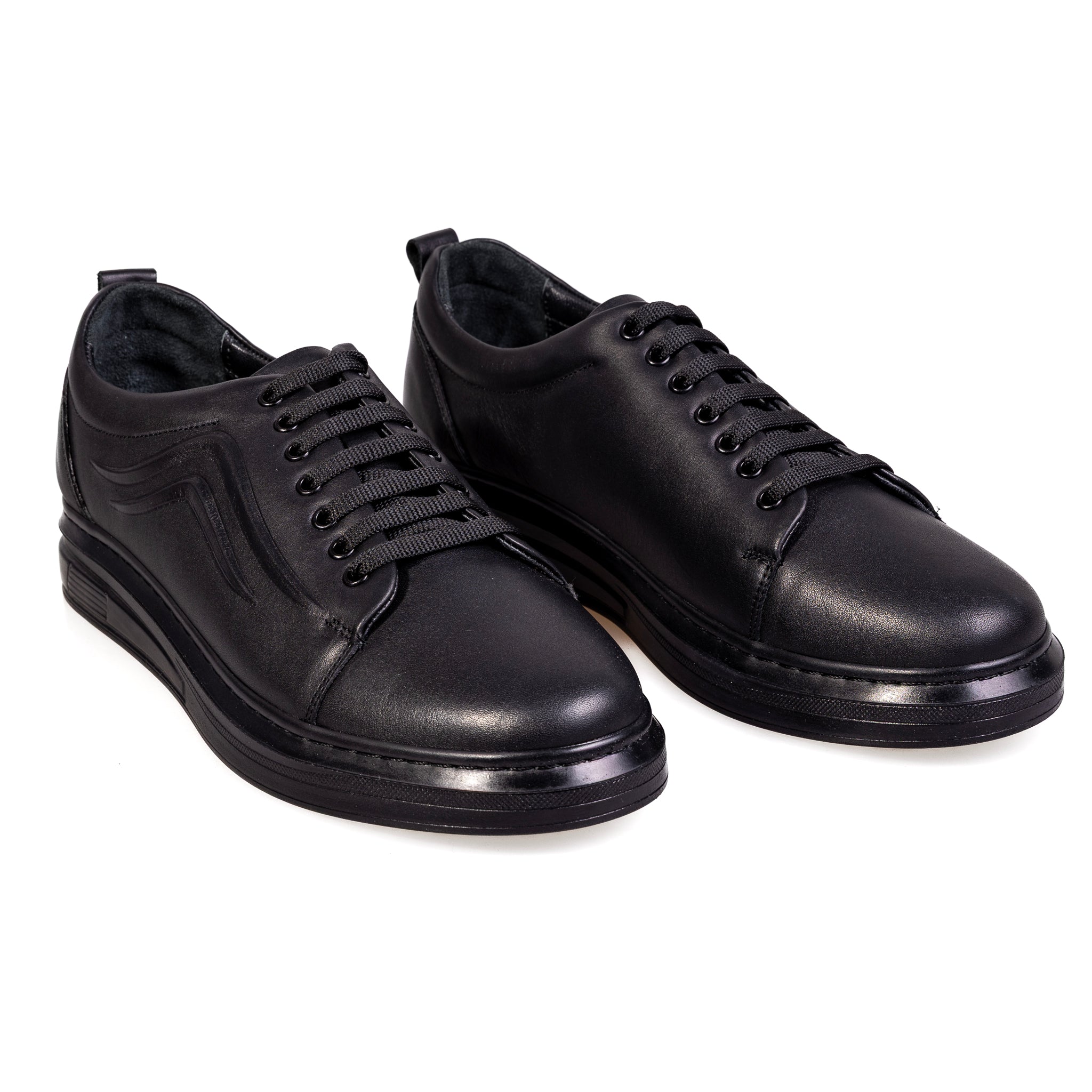 7050 Black – Premium Men’s Genuine Leather Everyday Shoes
