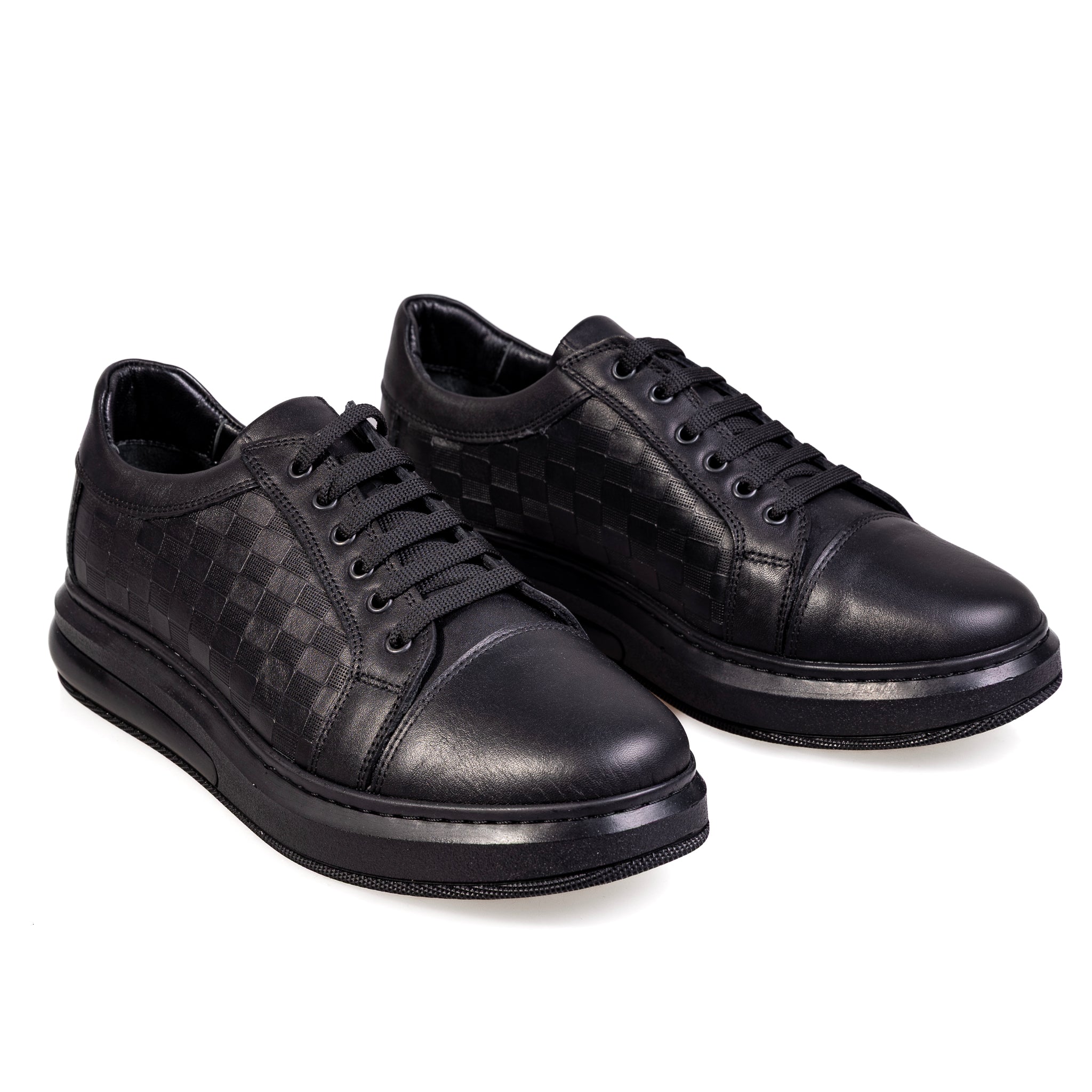 7054 Black – Premium Men’s Genuine Leather Everyday Shoes