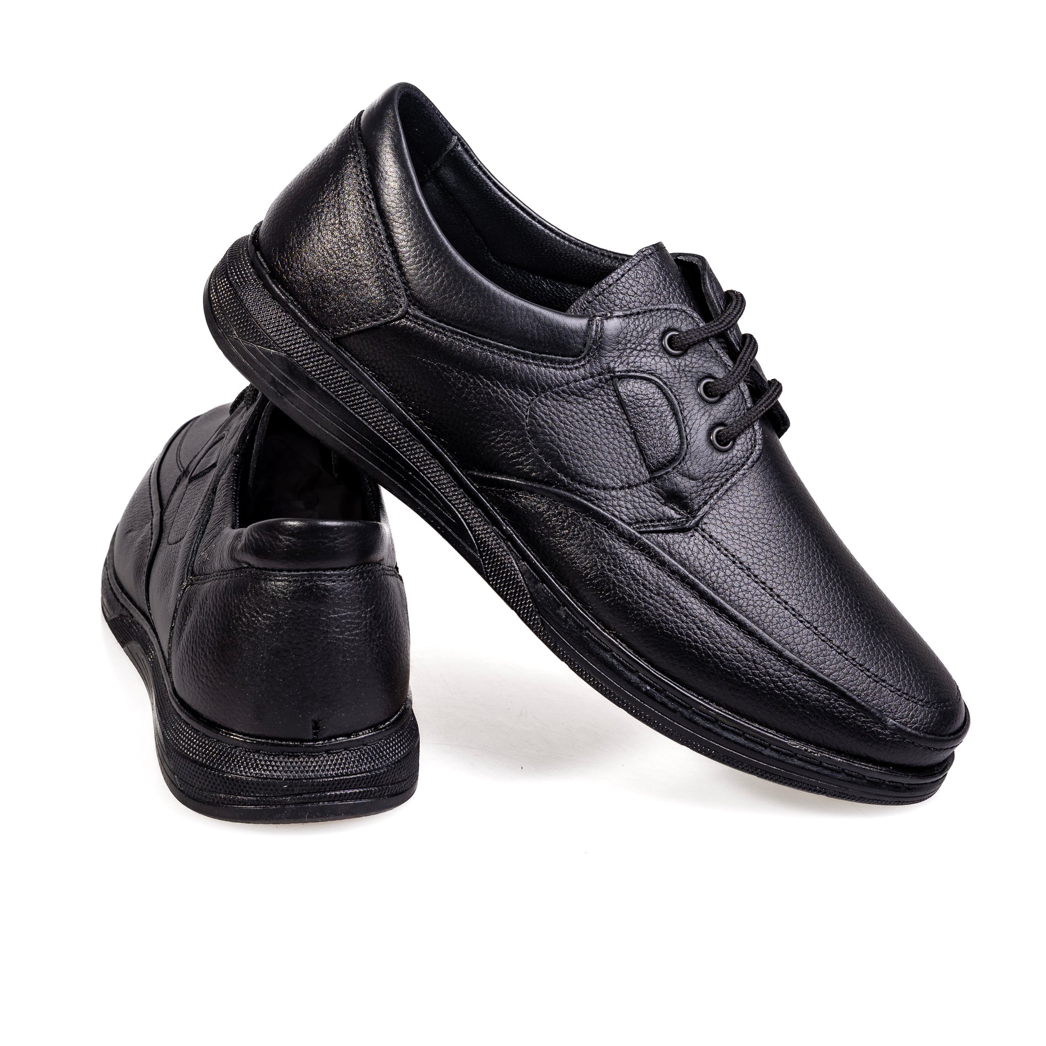 7014 Fekete – Prémium minőségű, valódi bőrből készült férfi alkalmi cipő