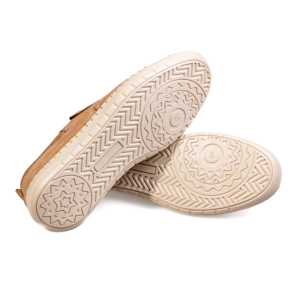 7063 Beige – Premium Men’s Genuine Leather Everyday Shoes