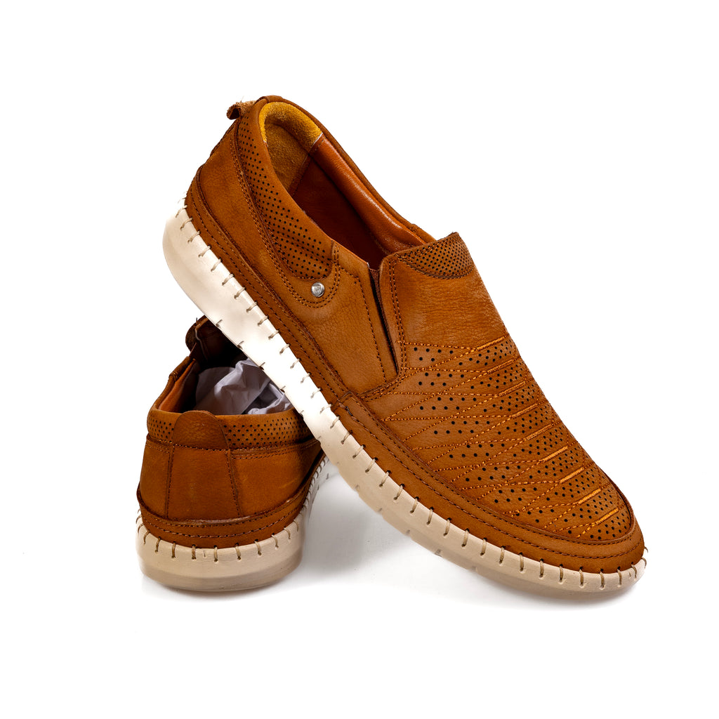 7063 Brown – Premium Men’s Genuine Leather Everyday Shoes