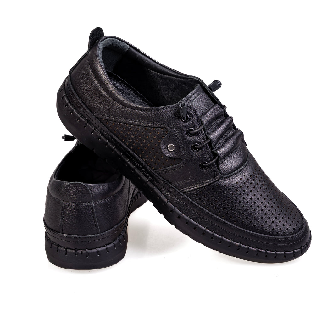 5103 Black – Premium Men’s Genuine Leather Everyday Shoes