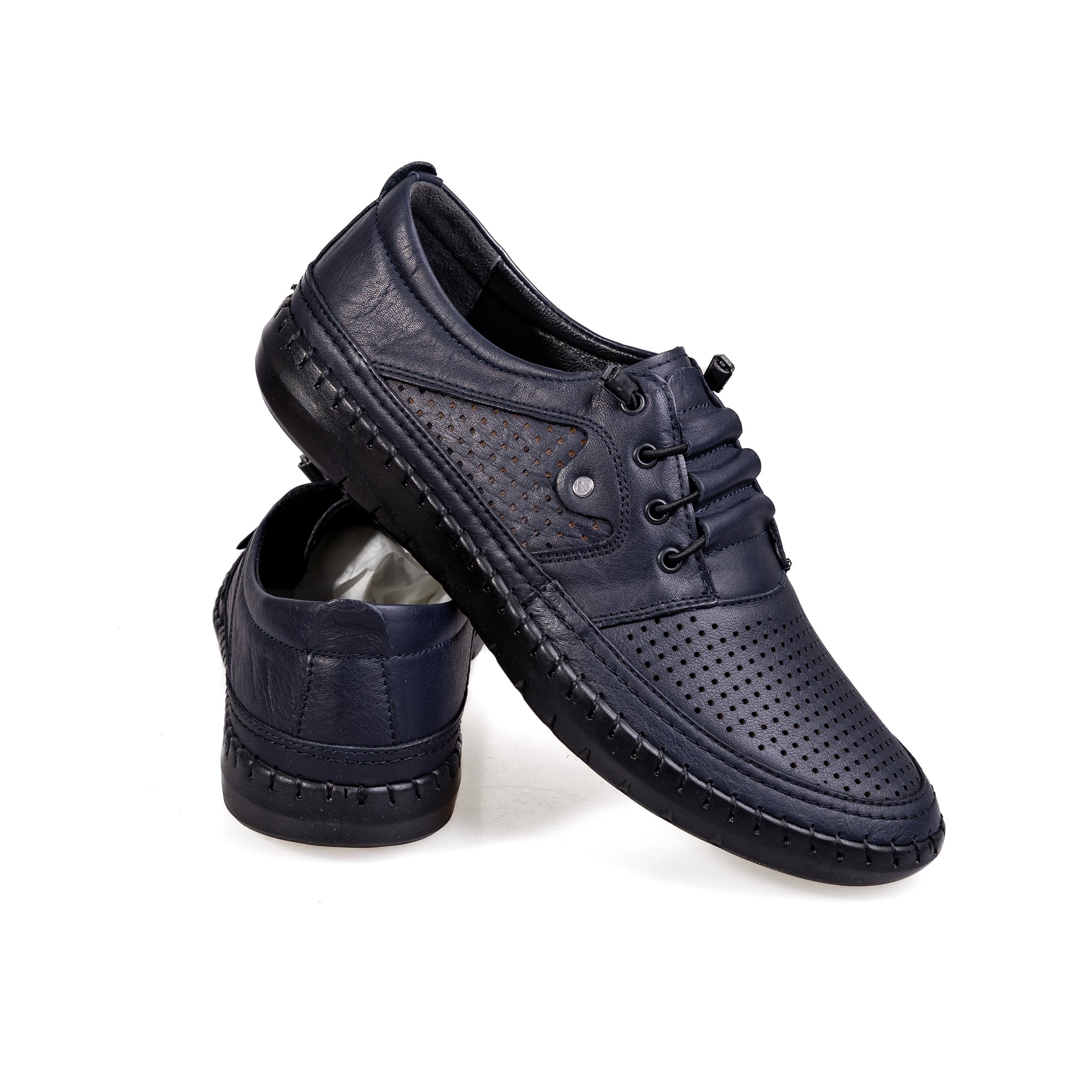 5103 Navy Blue – Premium Men’s Genuine Leather Everyday Shoes