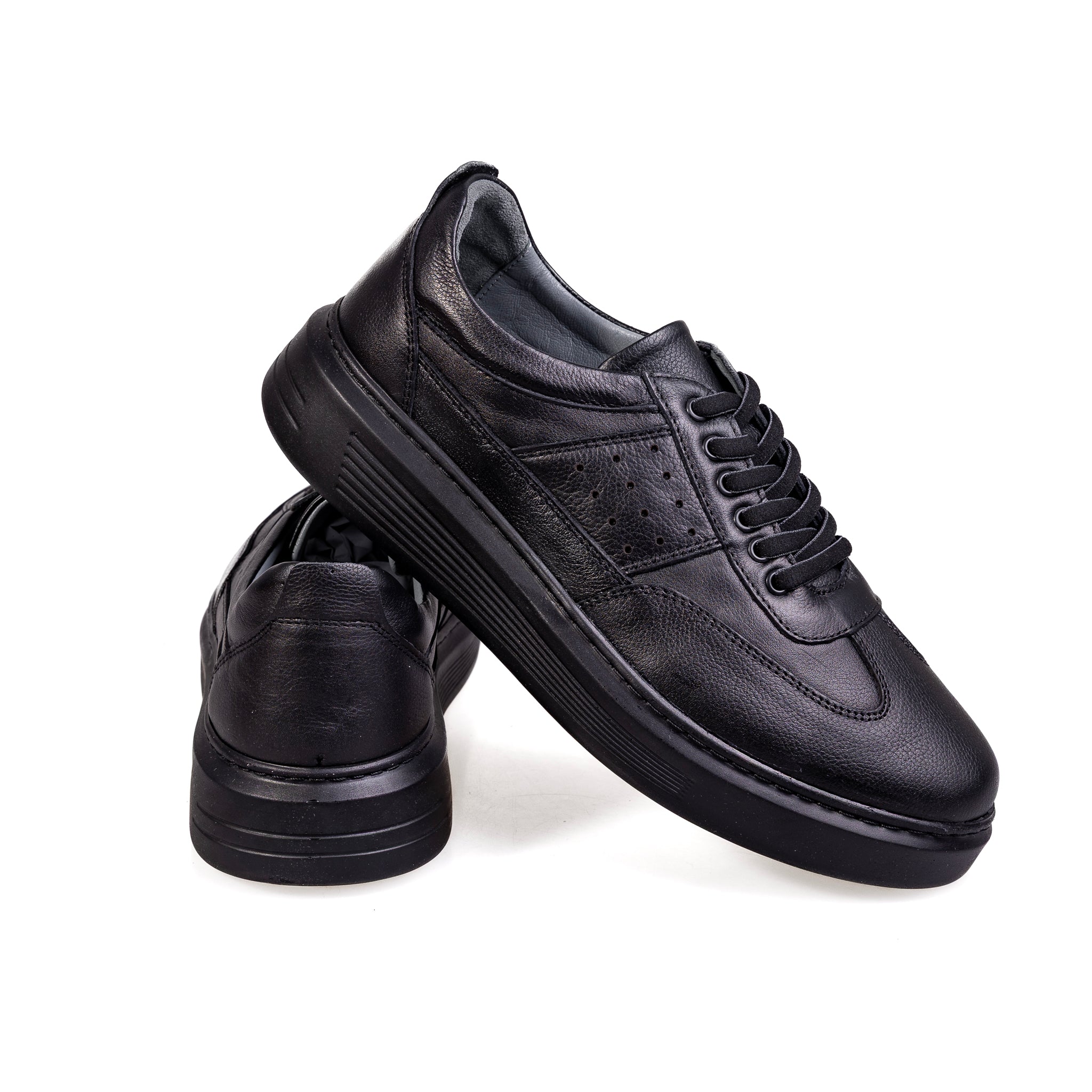 7037 Black – Premium Men’s Genuine Leather Everyday Shoes