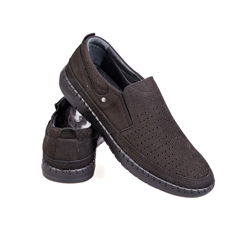 5104 Black Nubuk – Premium Men’s Genuine Leather Everyday Shoes