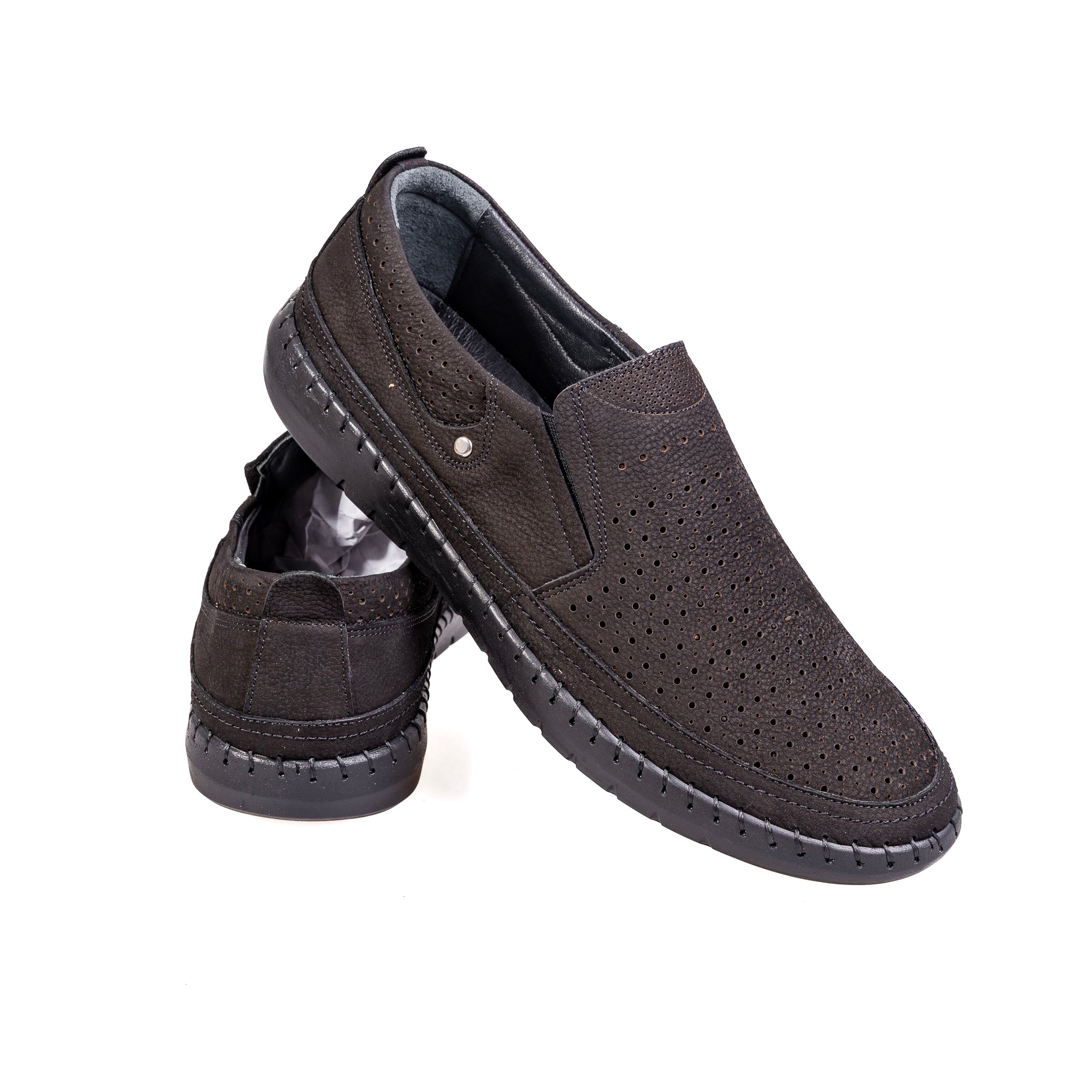 5104 Black Nubuk – Premium Men’s Genuine Leather Everyday Shoes