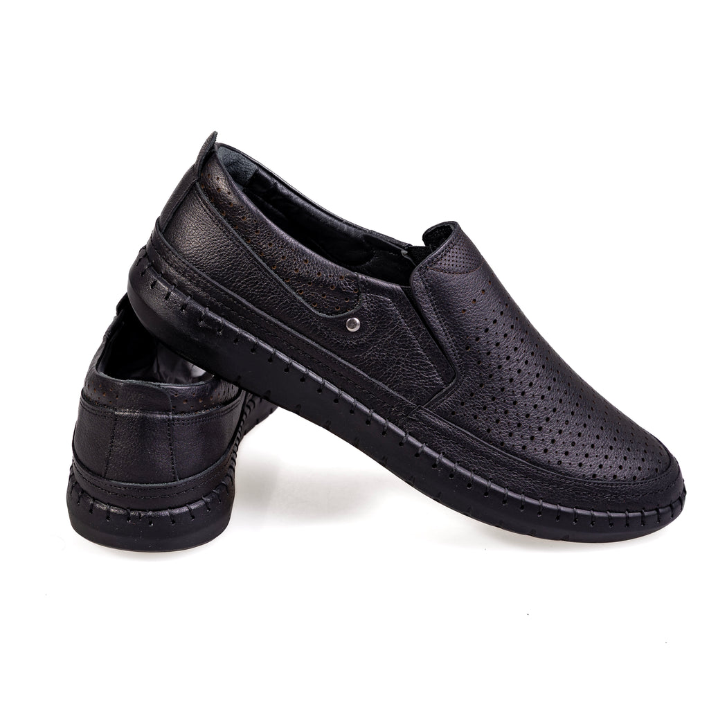 5104 Black – Premium Men’s Genuine Leather Everyday Shoes