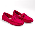 A5618-4 Fuchsia – Női kényelmes bőr loafer cipő