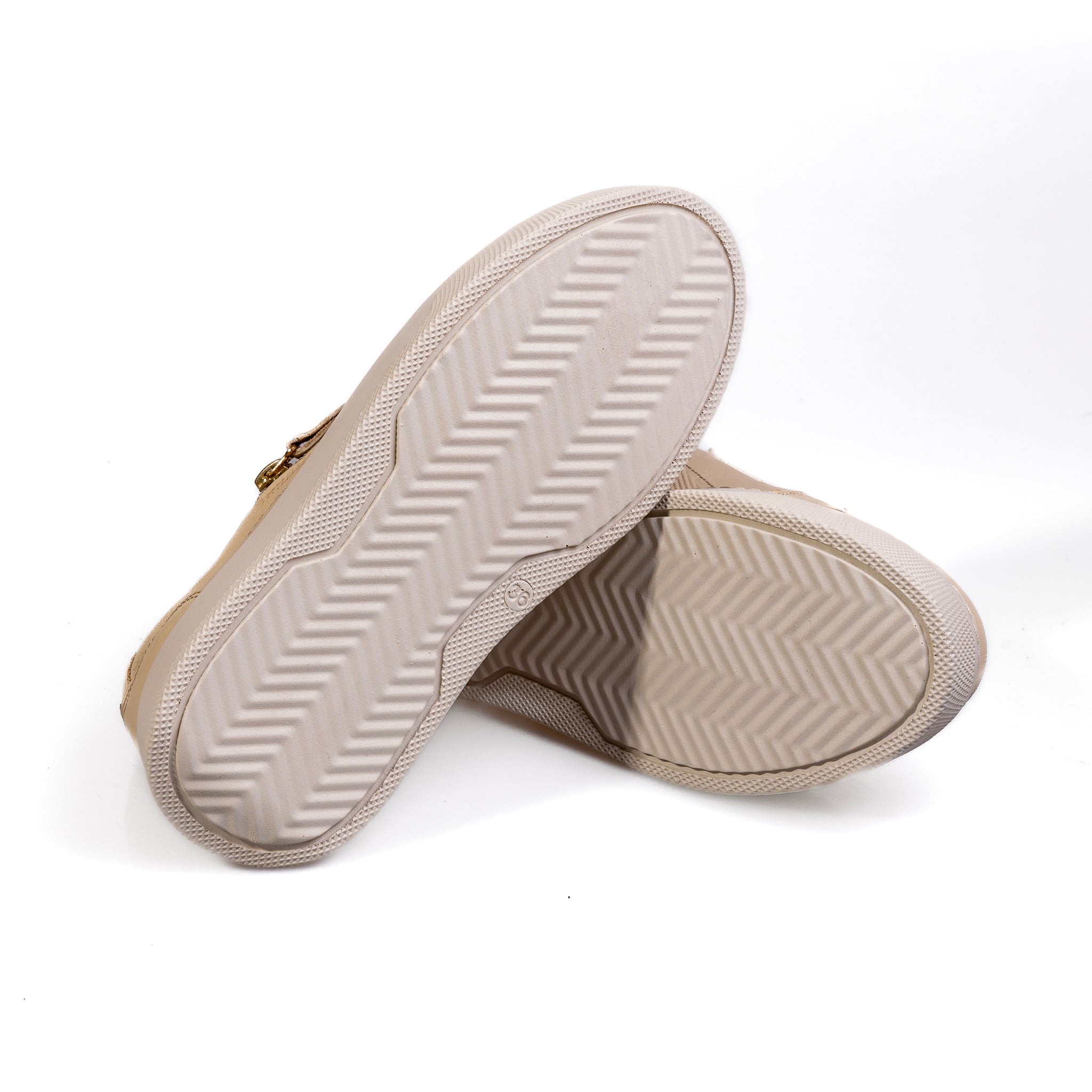 012 Beige – Premium Women’s Genuine Leather Everyday Shoes