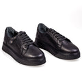 012 Black – Premium Women’s Genuine Leather Everyday Shoes