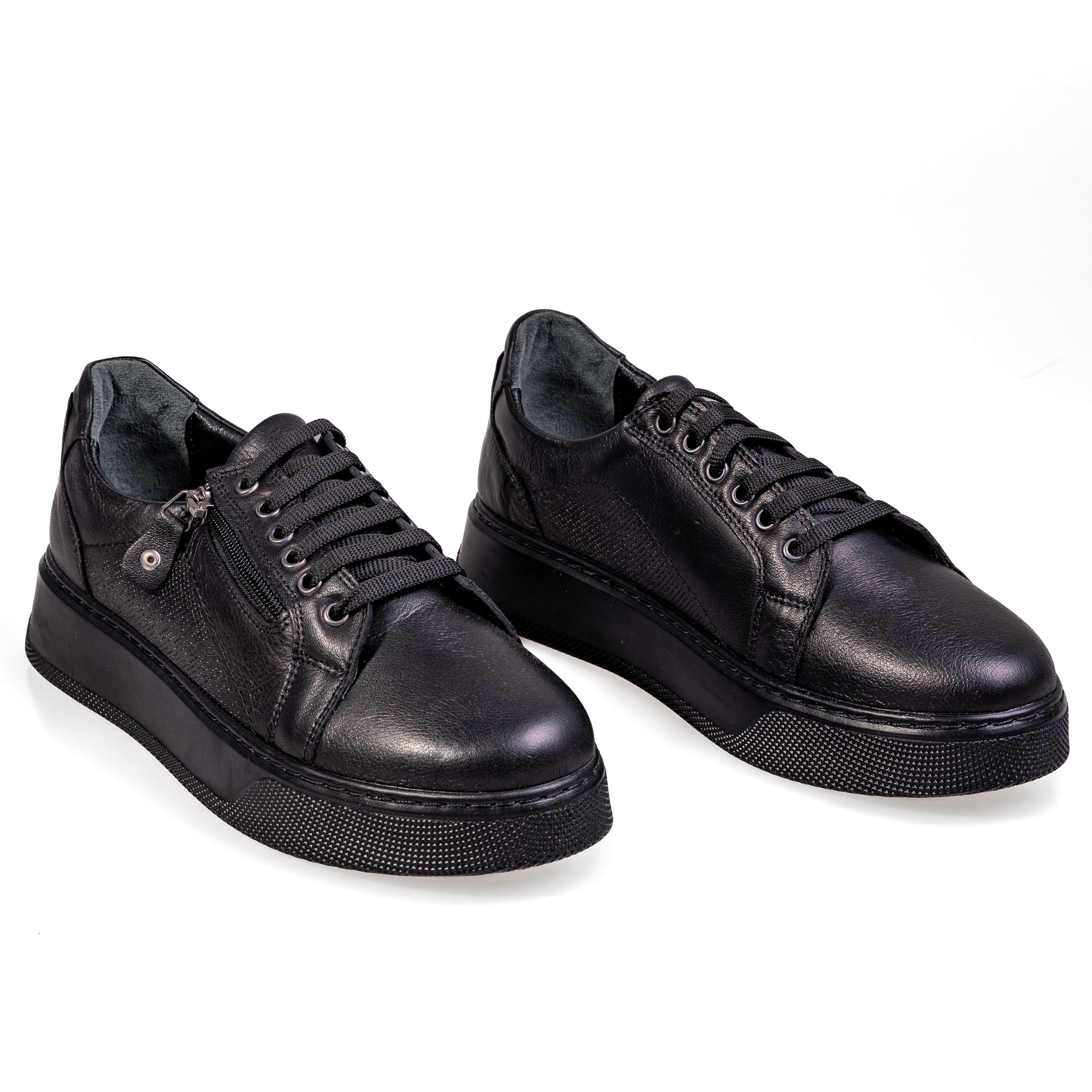012 Black – Premium Women’s Genuine Leather Everyday Shoes