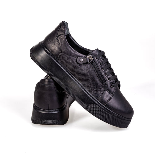 012 Black – Premium Women’s Genuine Leather Everyday Shoes