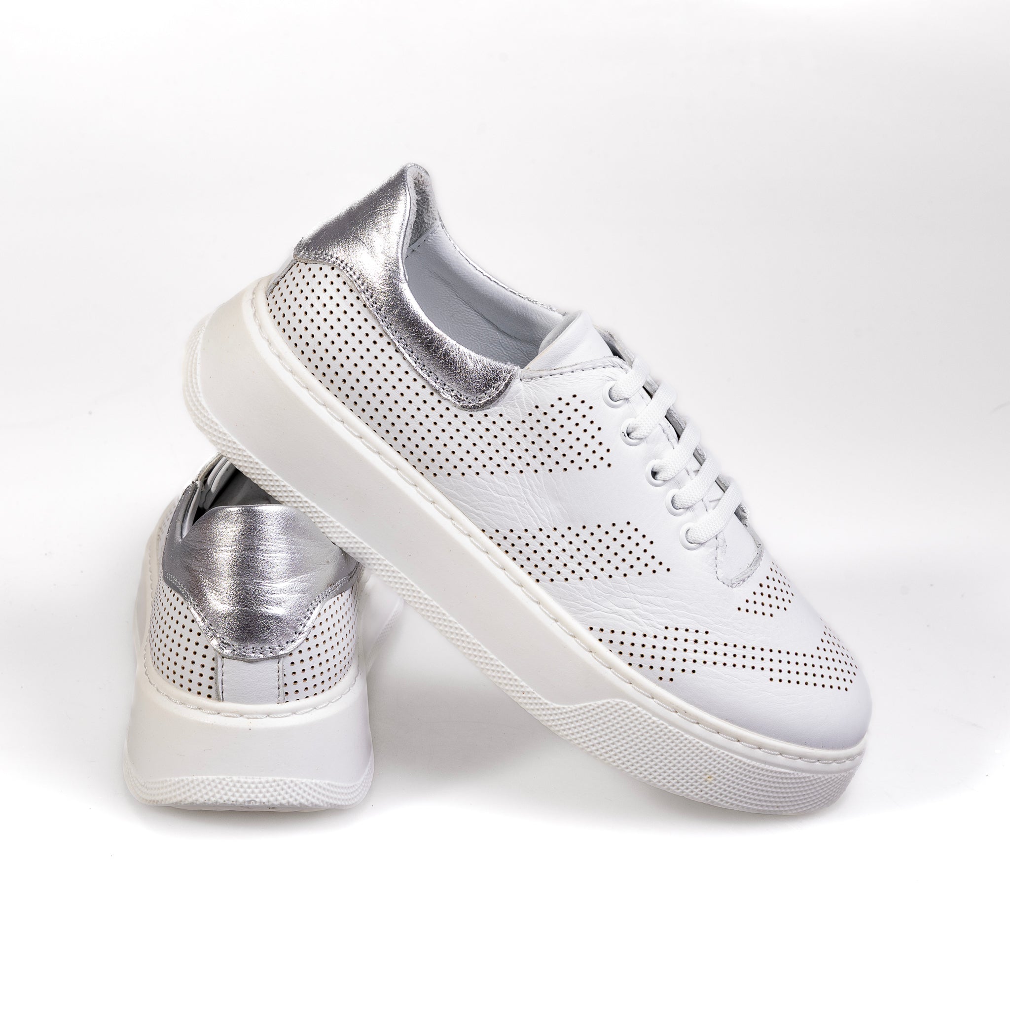 010 White – Premium Women’s Genuine Leather Everyday Shoes