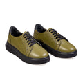 050 Green – Women’s Urban Genuine Leather Sneakers