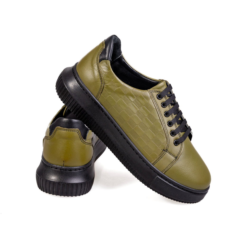 050 Green – Women’s Urban Genuine Leather Sneakers