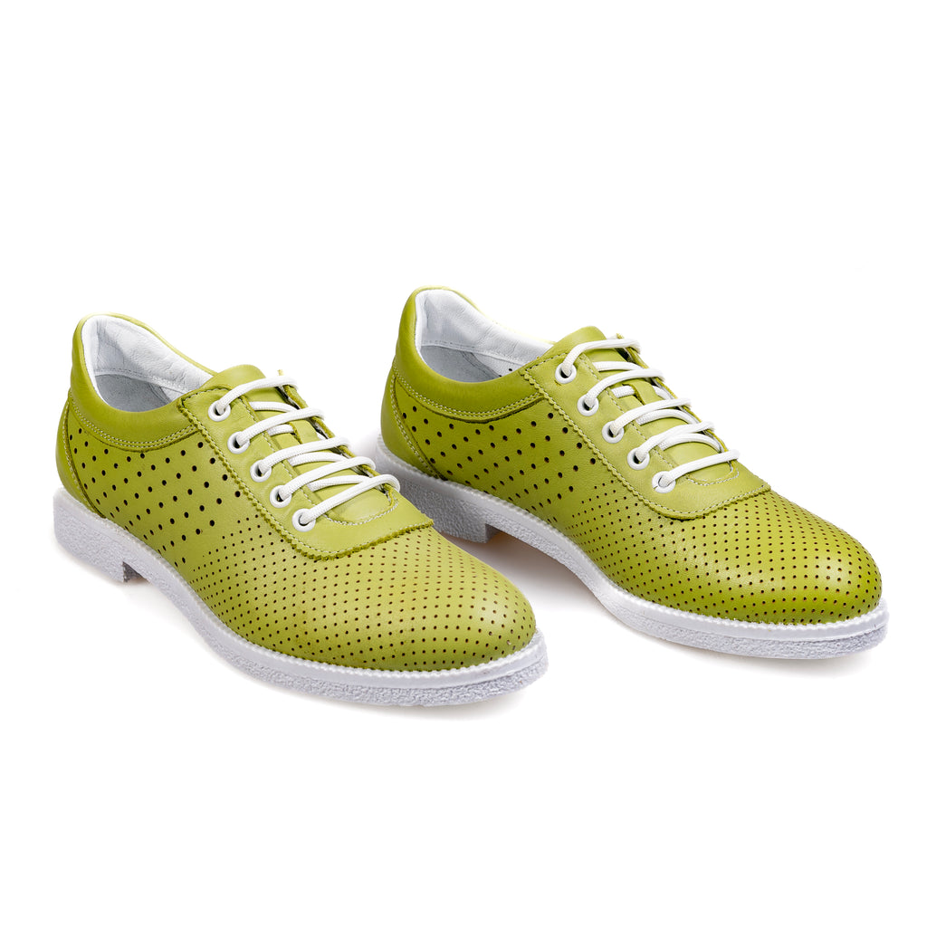 040 Green – Premium Women’s Genuine Leather Everyday Shoes