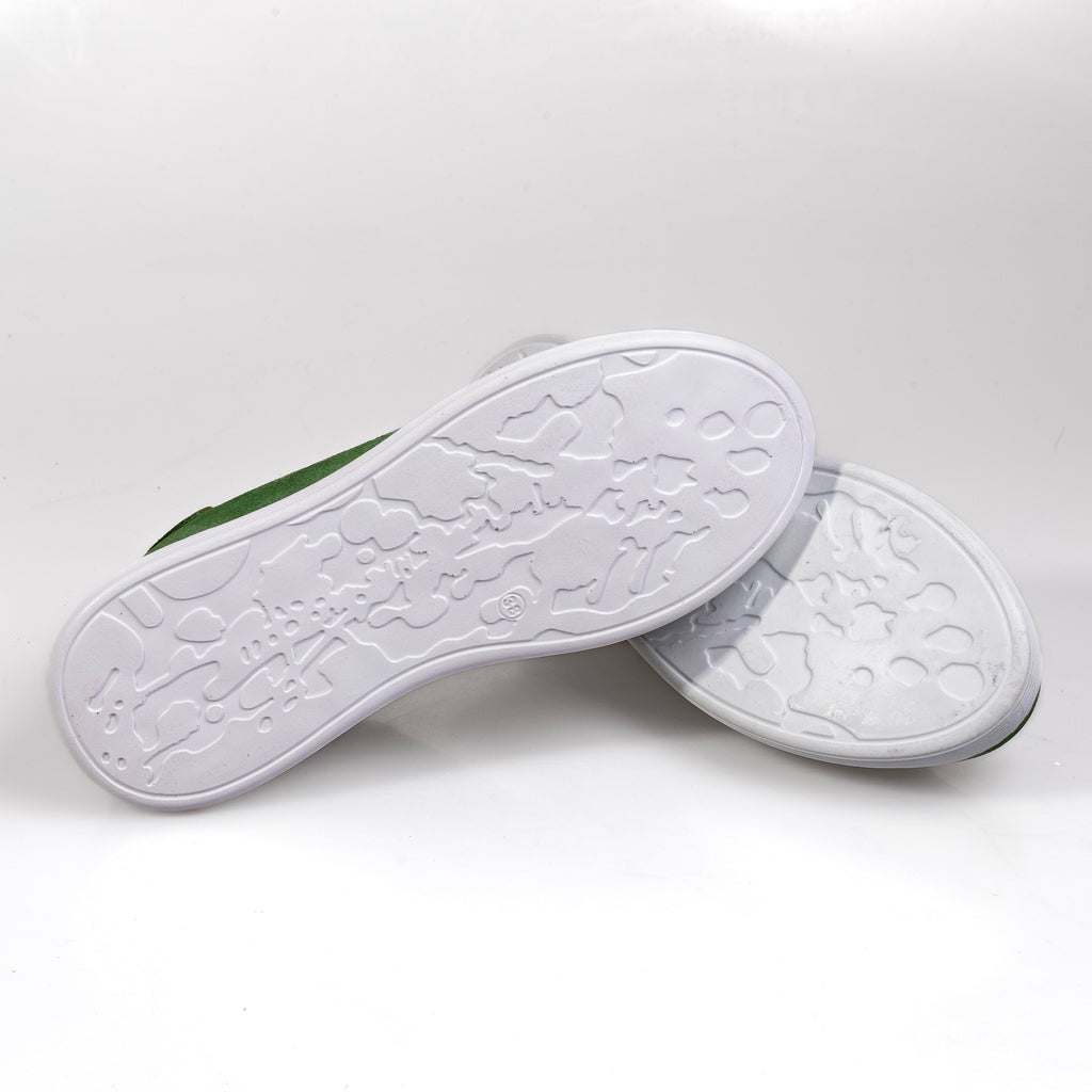 011 Green – Women’s Premium Genuine Suede Sneakers