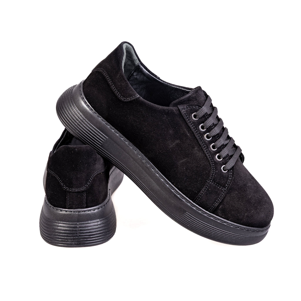 011 Black – Women’s Premium Genuine Suede Sneakers