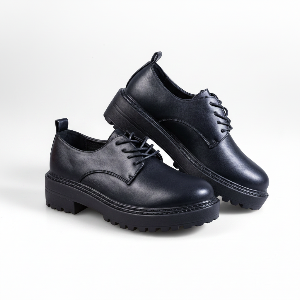 LL-2-1 Pantofi casual negri pentru femei