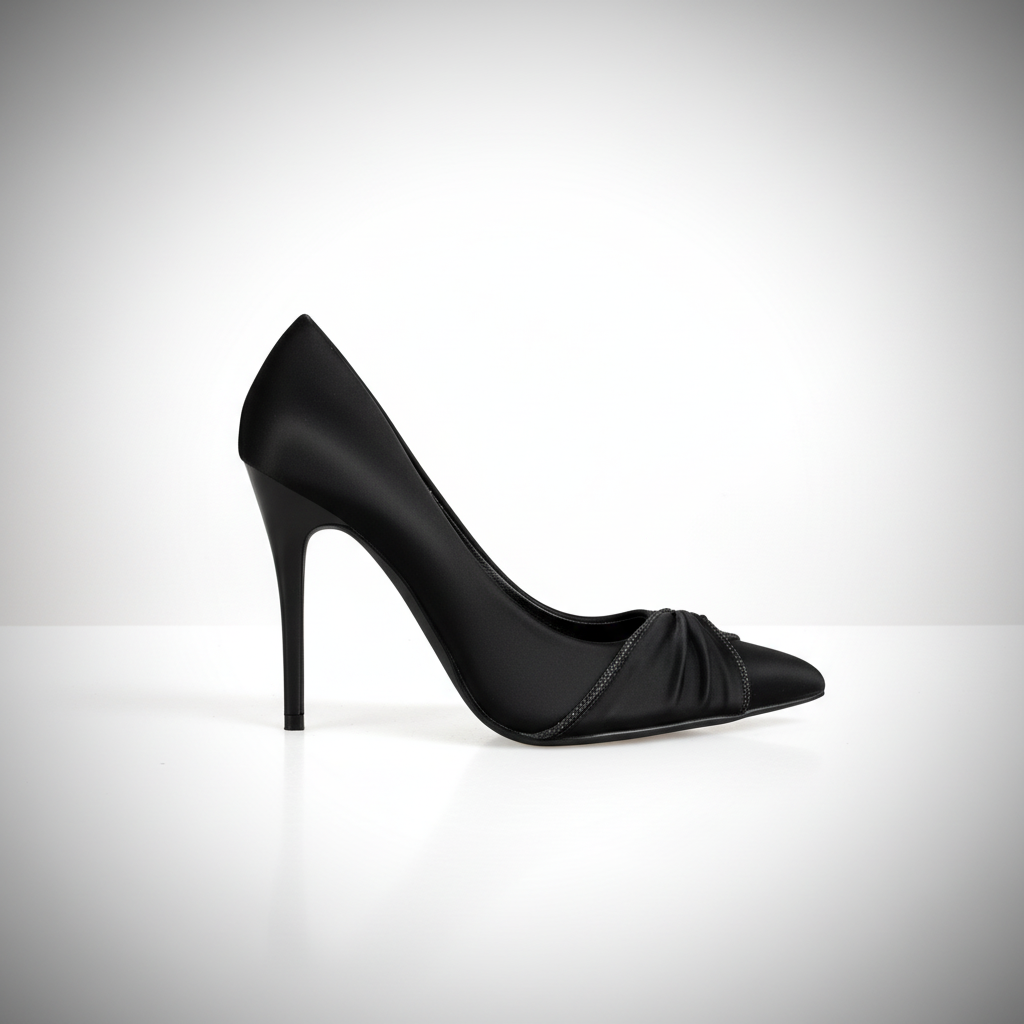 MRD52-1 Pantofi eleganți cu toc stiletto și vârf ascuțit pentru femei – Negru