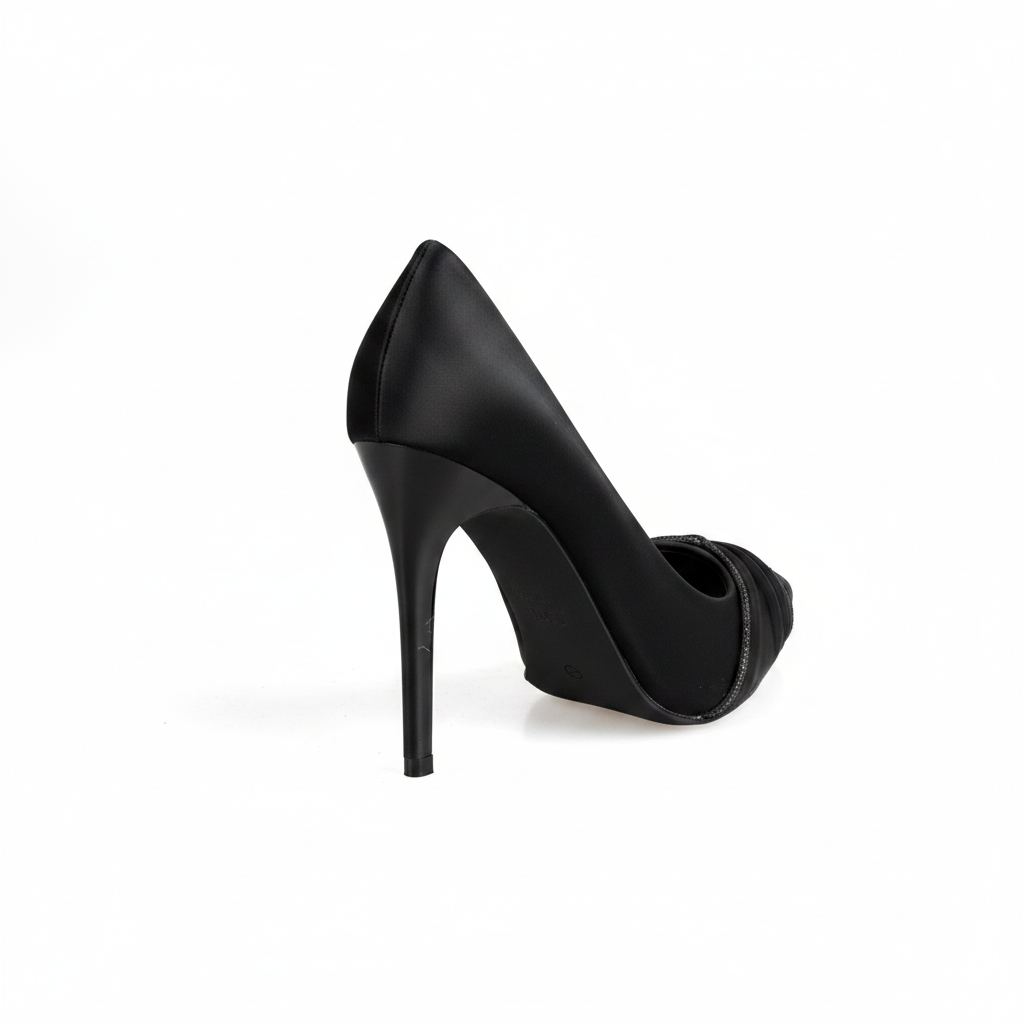 MRD52-1 Pantofi eleganți cu toc stiletto și vârf ascuțit pentru femei – Negru