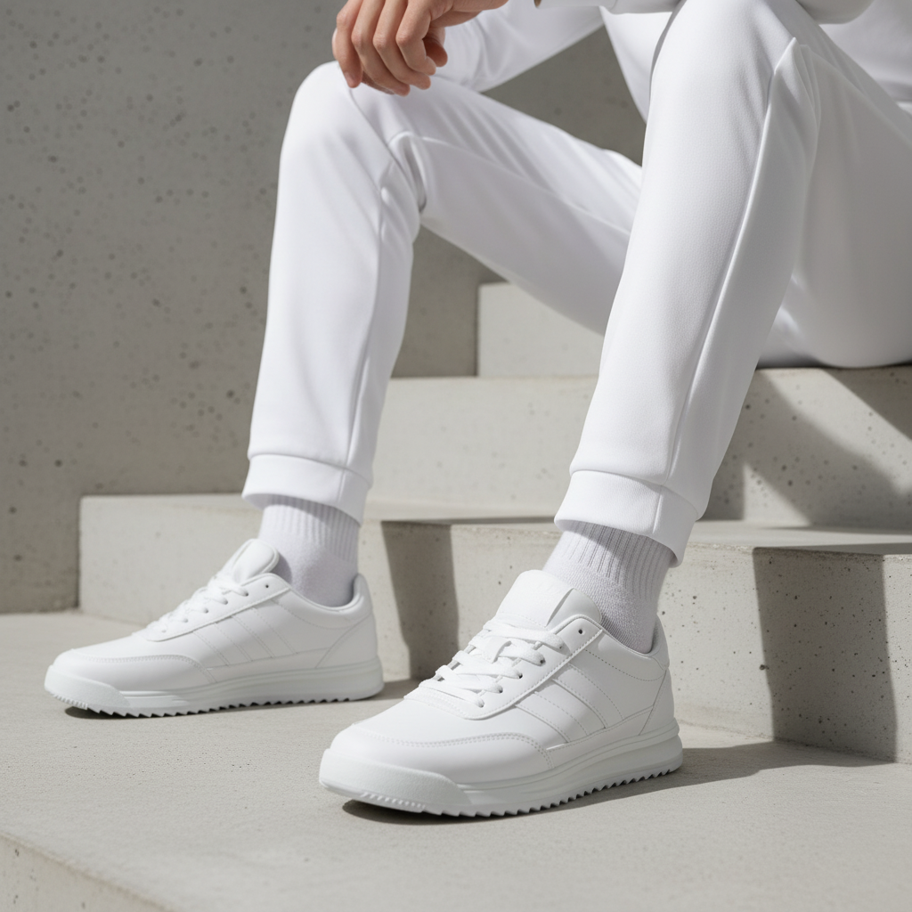AN6047-3 Pánské sportovní boty Triple White