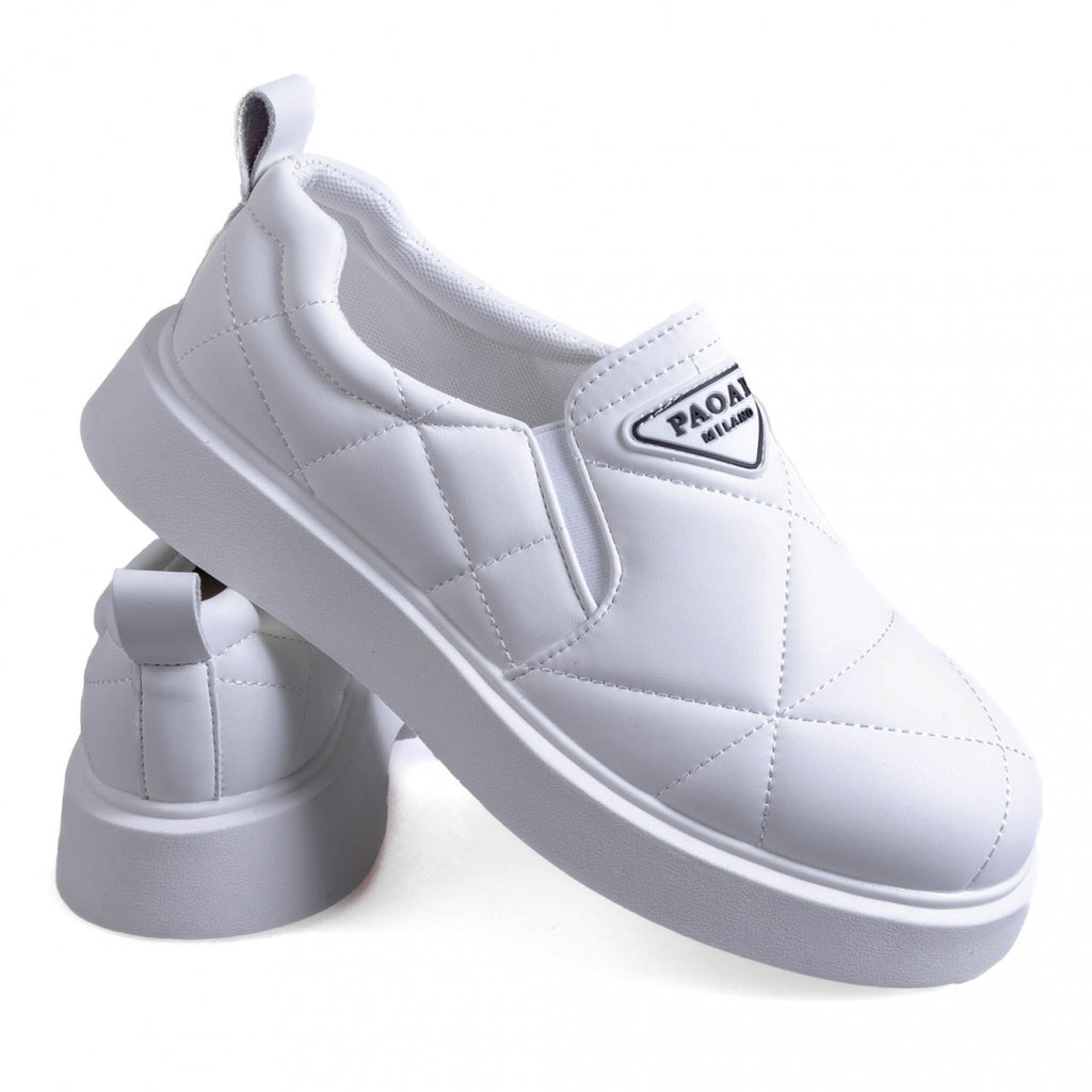 N205-2 Bílé dámské volnočasové boty