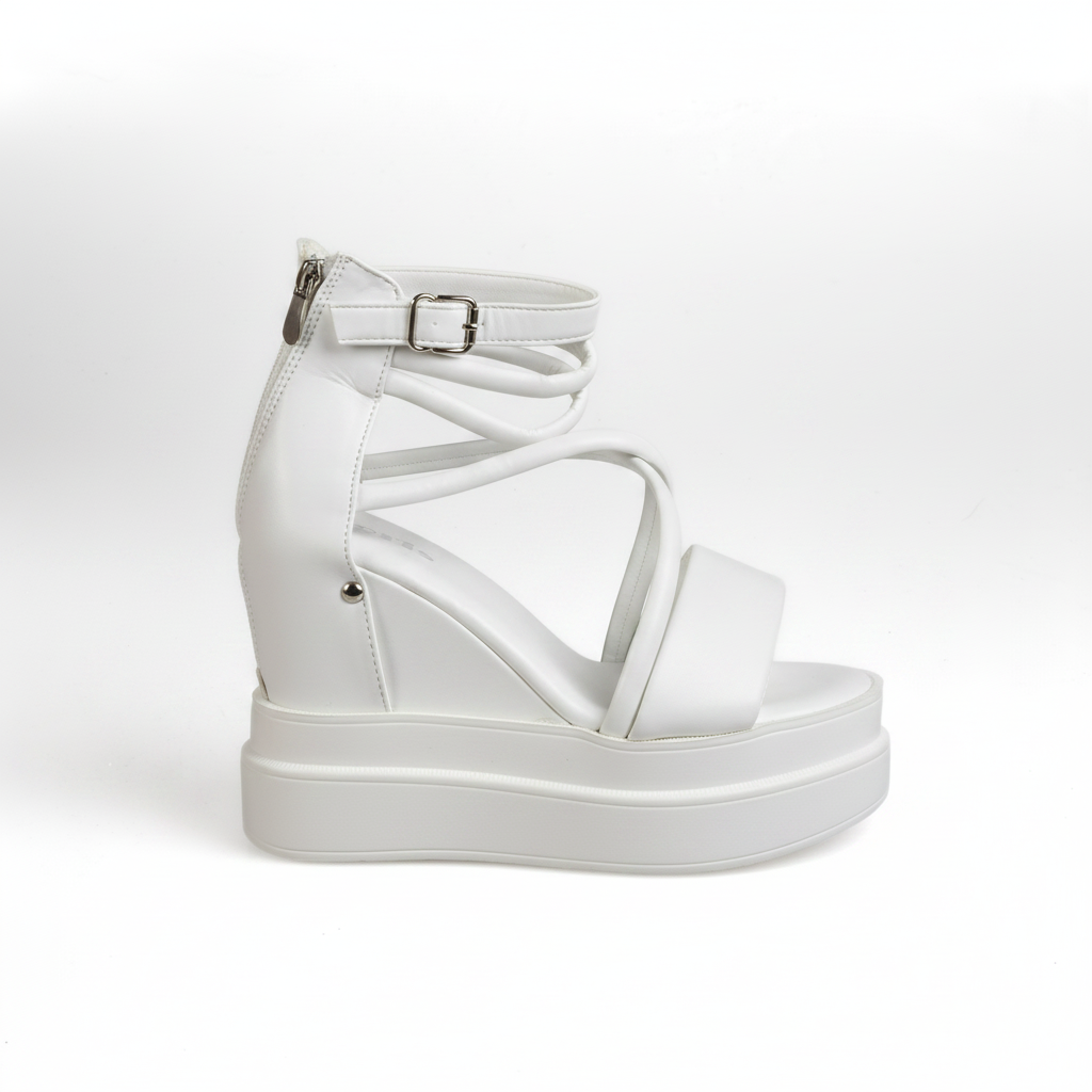 N2152-2 Pantofi Oxford cu platformă pentru femei, de culoare bej, cu finisaj lucios