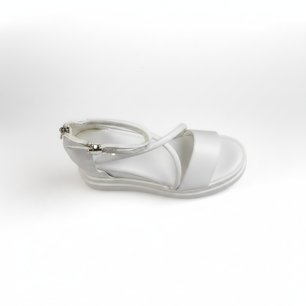 N2152-2 Women's Beige High-Shine Platform Oxford Shoes