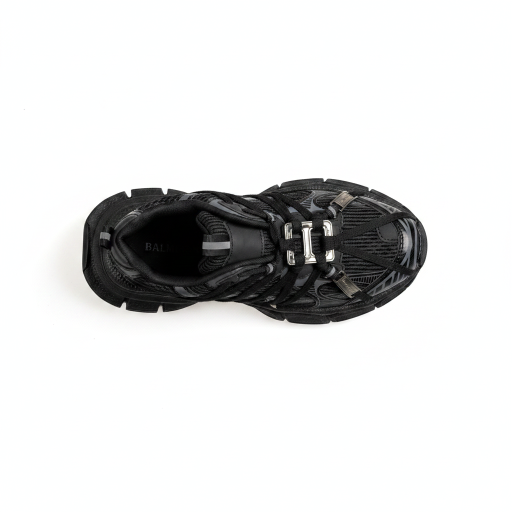 N2205-1 Adidași sport pentru femei, cu talpă joasă și platformă – Negru