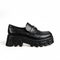 N2206-3 Women's Chic Platform Loafers - Black