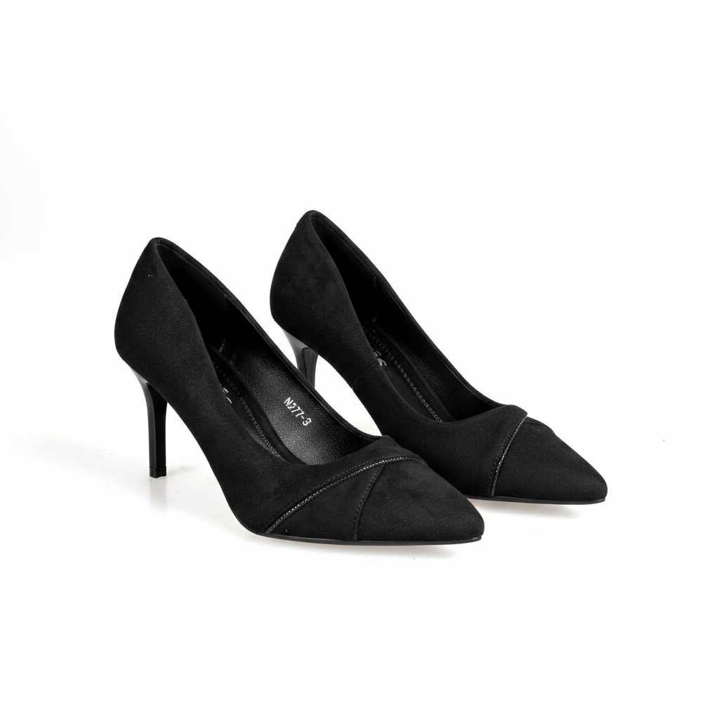 N277-3 Pantofi eleganți cu vârf ascuțit și toc stiletto pentru femei – bej