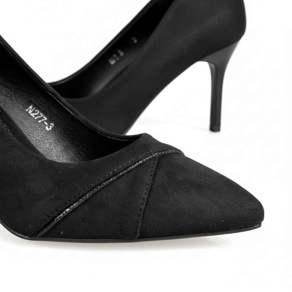 N277-3 Pantofi eleganți cu vârf ascuțit și toc stiletto pentru femei – bej