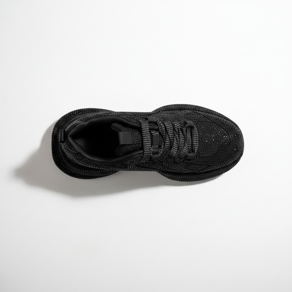 N282-1 Adidași clasici pentru femei, cu talpă joasă – Negru/Alb
