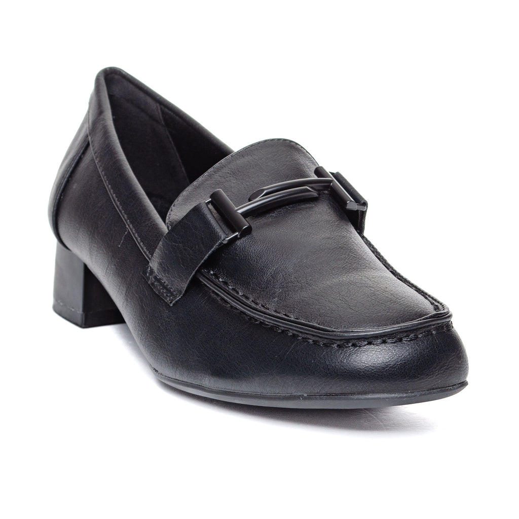 W037003 Černé dámské boty na vysokém podpatku