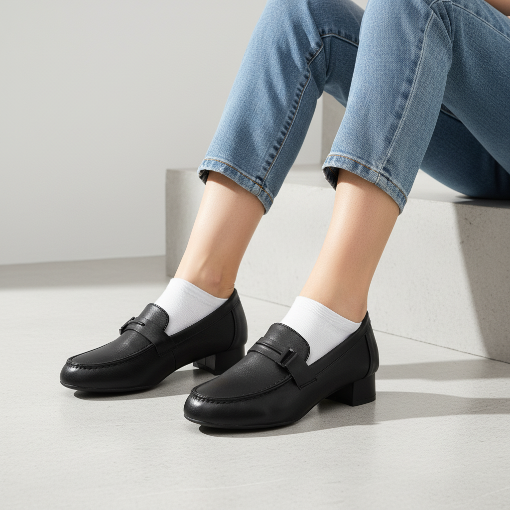 W037003 Pantofi cu toc înalt pentru femei, negri